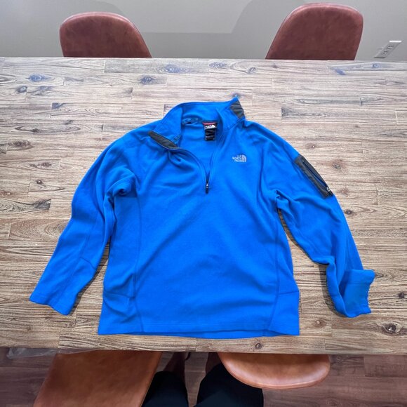 The North Face - Blue 1/4 Zip Fleece Sweater - Picture 2 of 2